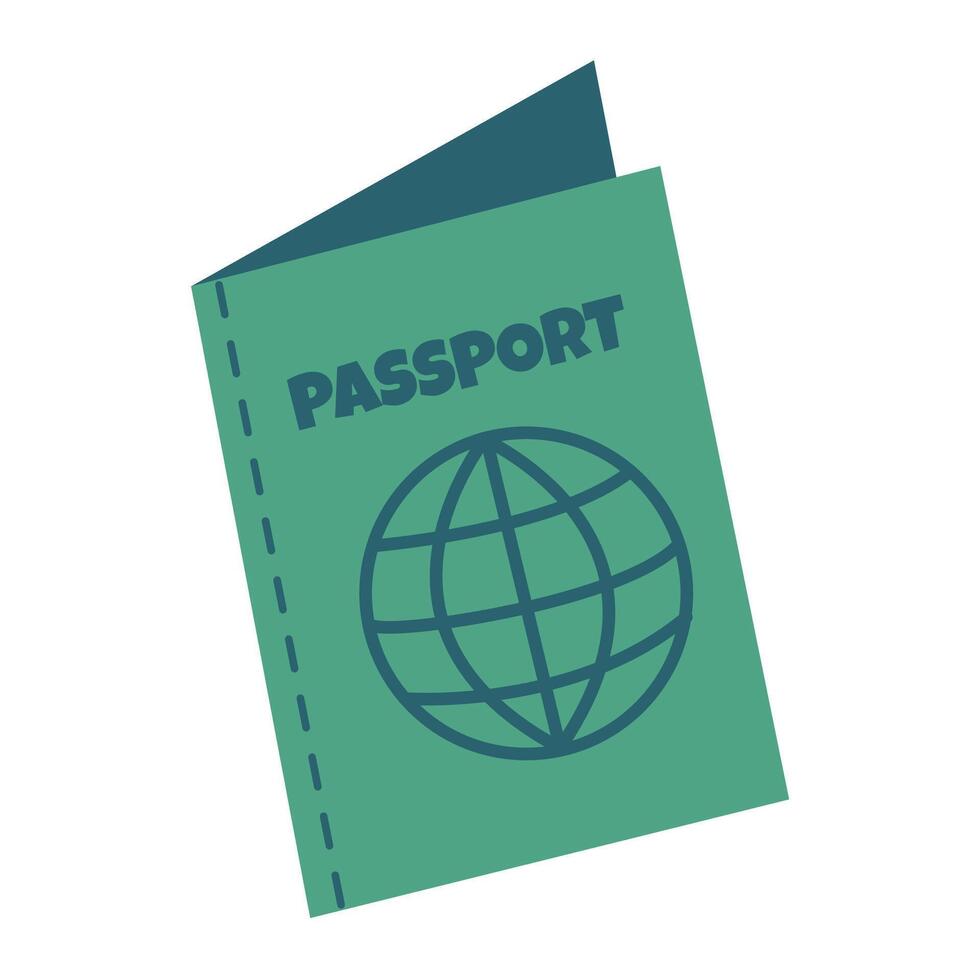 International passport isolated on white background vector