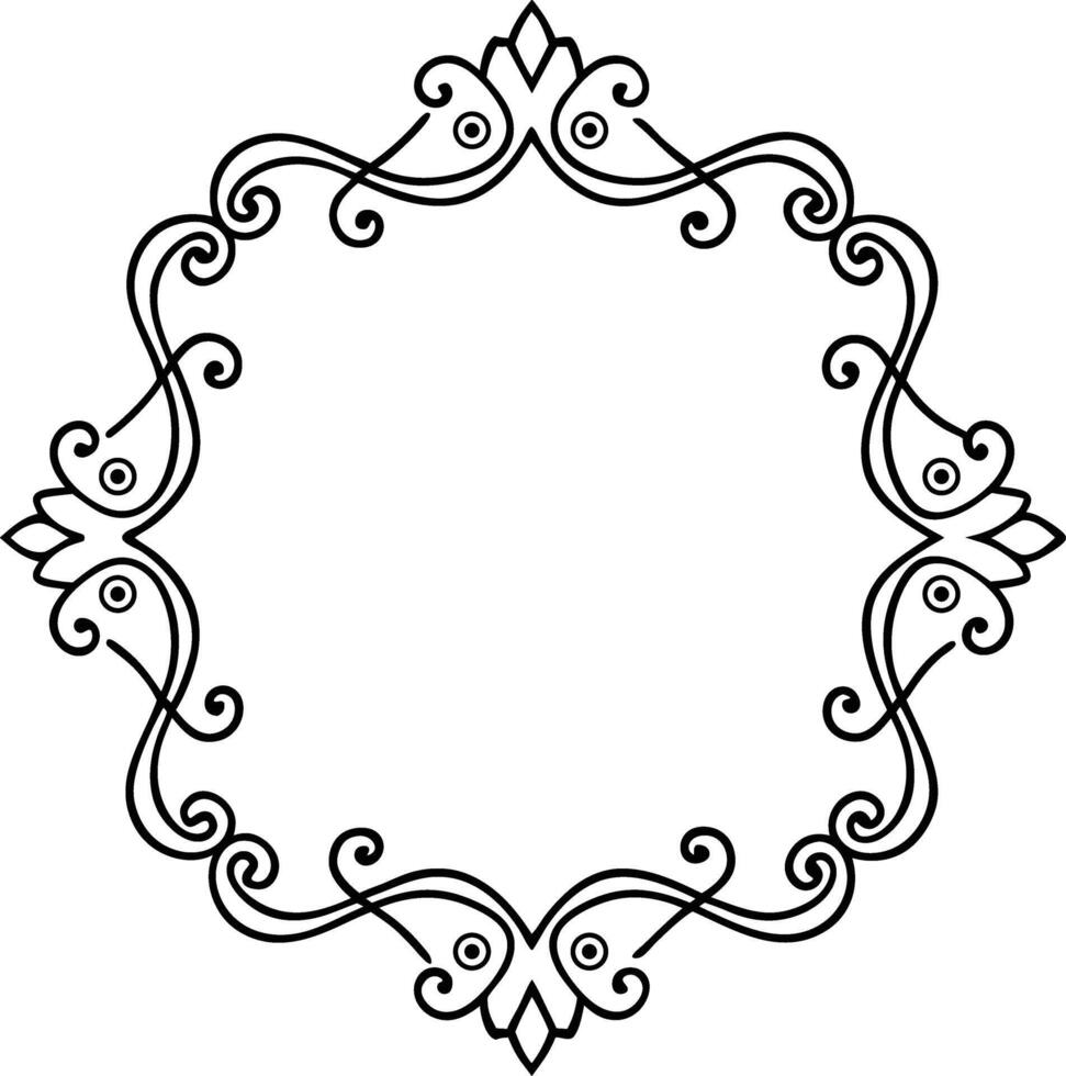 Ornate Floral Frame Design vector