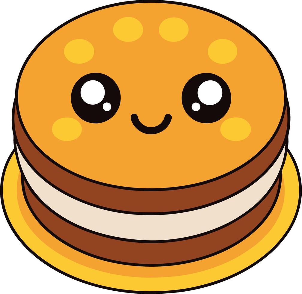Pancake cartoon illustration vector