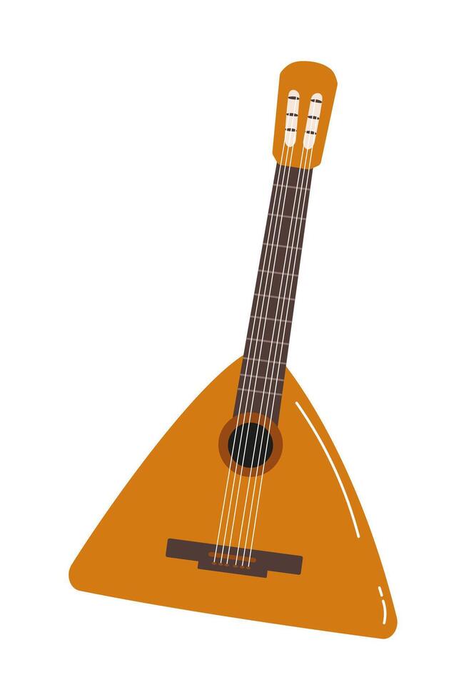 Traditional balalaika displayed in a simple, colorful design vector
