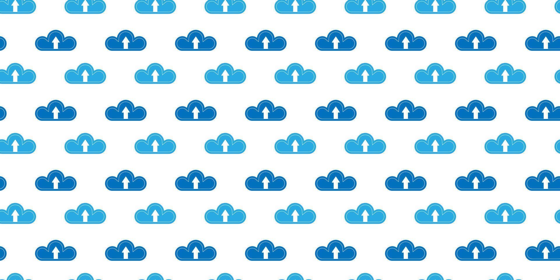 Colorful cloud pattern design featuring various shades of blue vector
