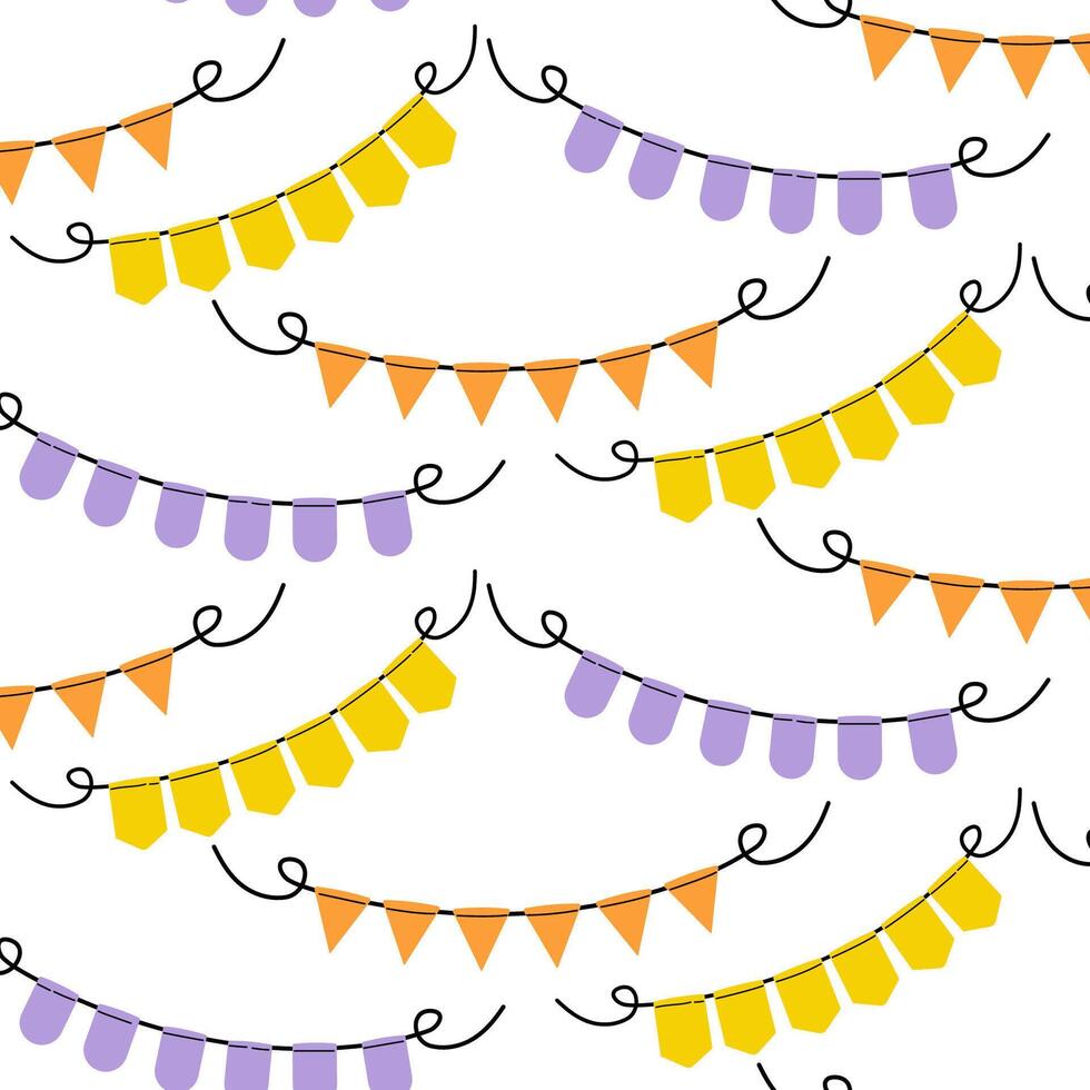 Colorful decorative bunting creates a festive atmosphere for celebrations and events vector