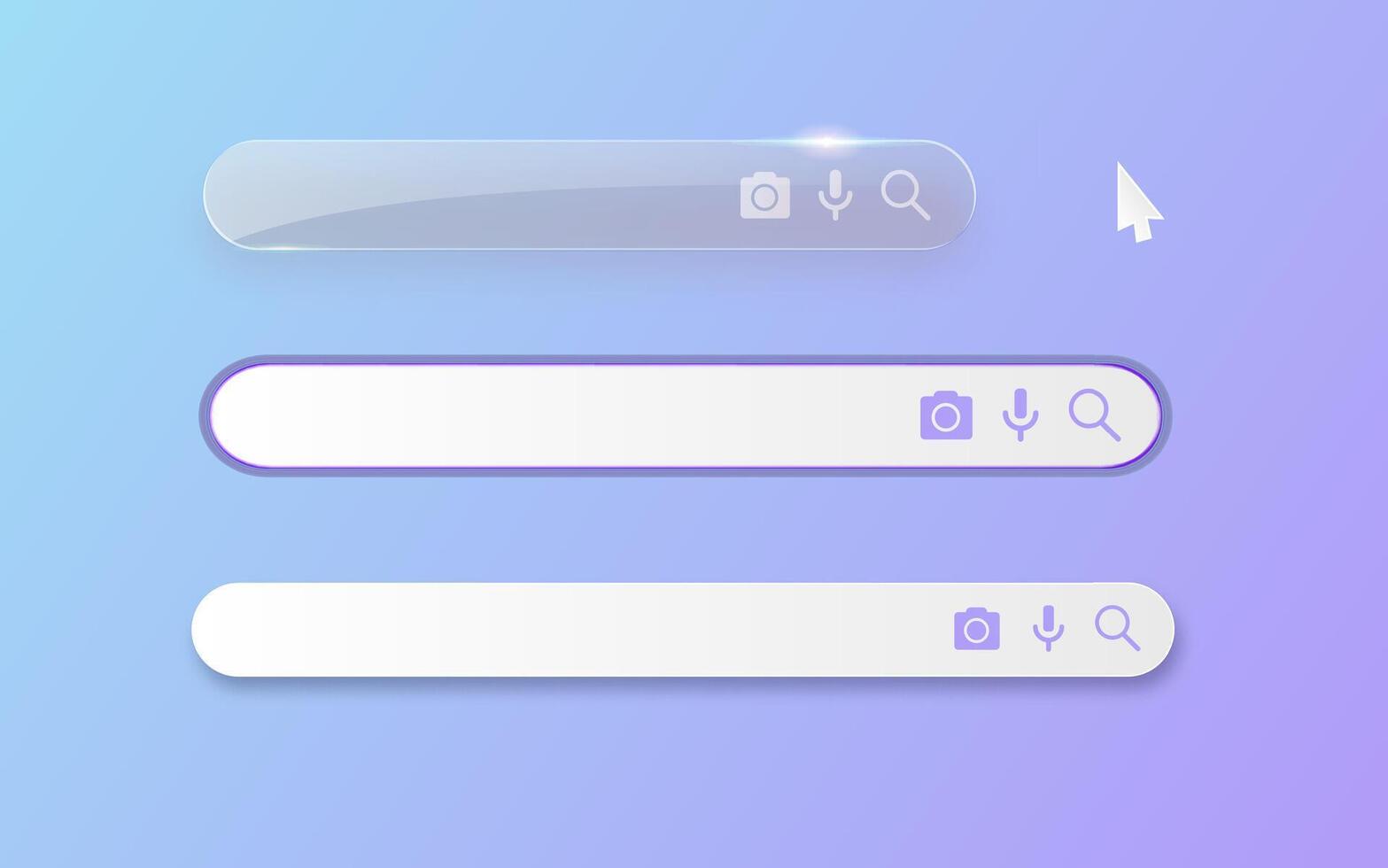 Search bar icon. Flat design style. vector