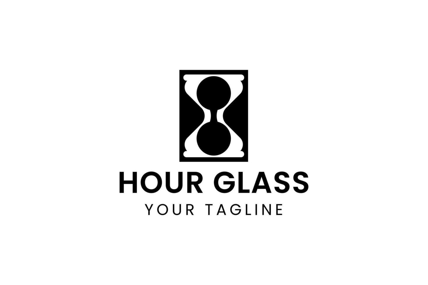 Hourglass logo icon illustration, simple logo items vector