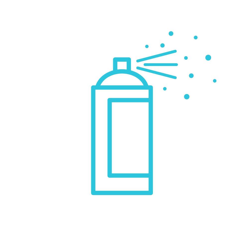 Graffiti Spray Icon. Isolated on white. Blue icon set. vector