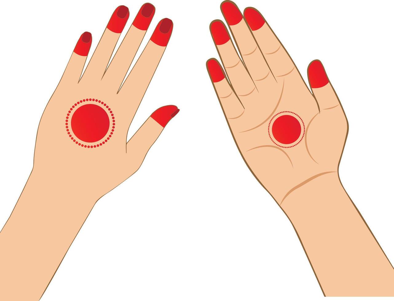 two hands for wedding elements vector