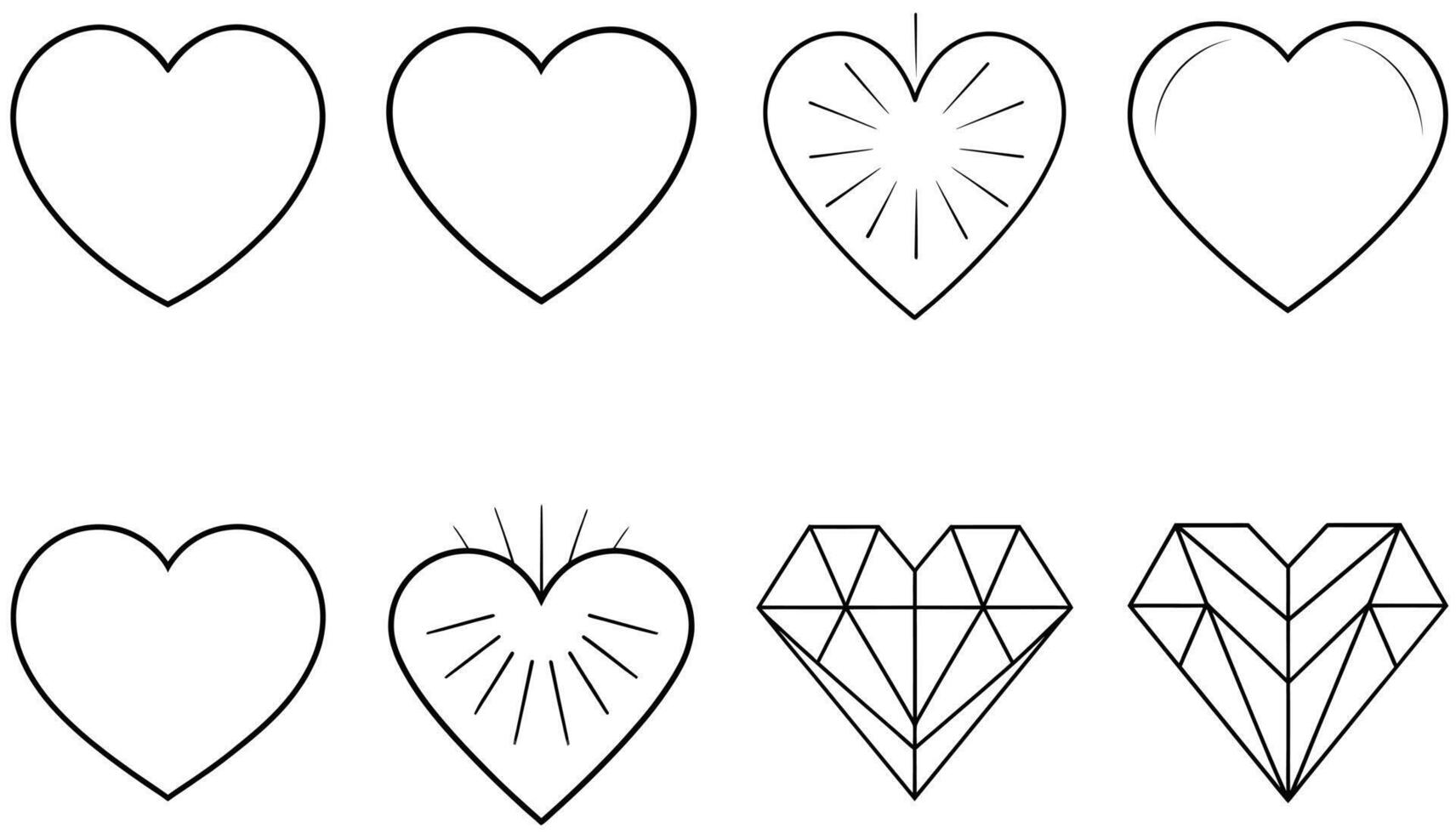 Download Simple Red Heart Icons Perfect for Design vector