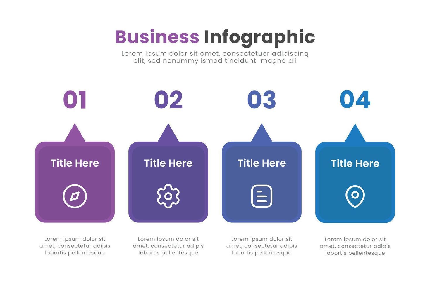Business infographic template design. Timeline concept with 4 steps. Can be used for presentations, workflow layout, diagram, banner, web design, Illustration. vector