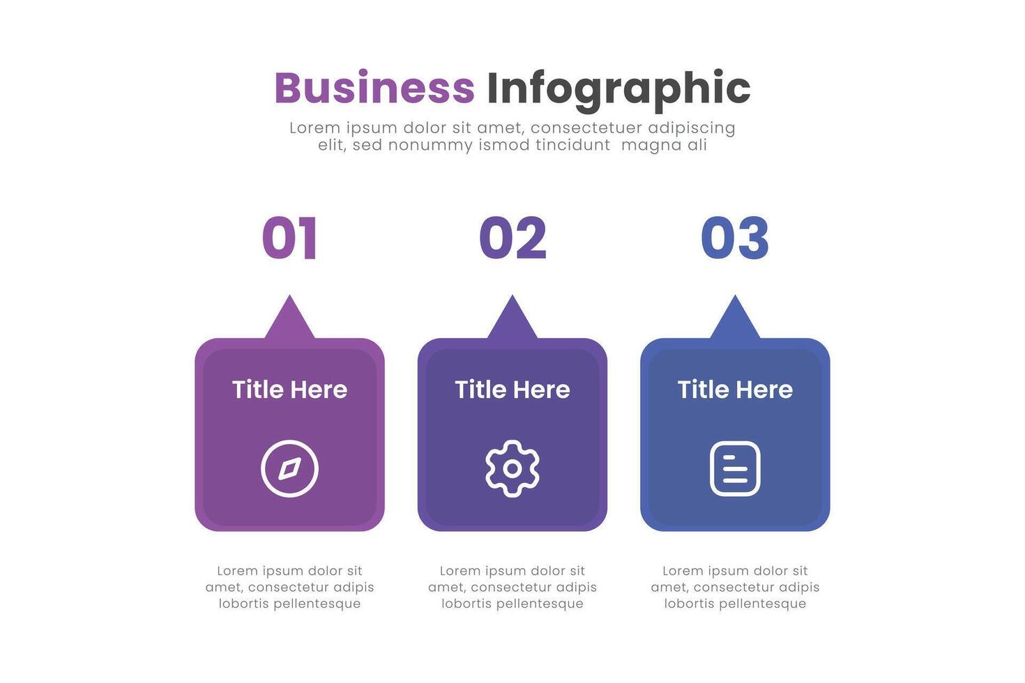 Business infographic template design. Timeline concept with 3 steps. Can be used for presentations, workflow layout, diagram, banner, web design, Illustration. vector