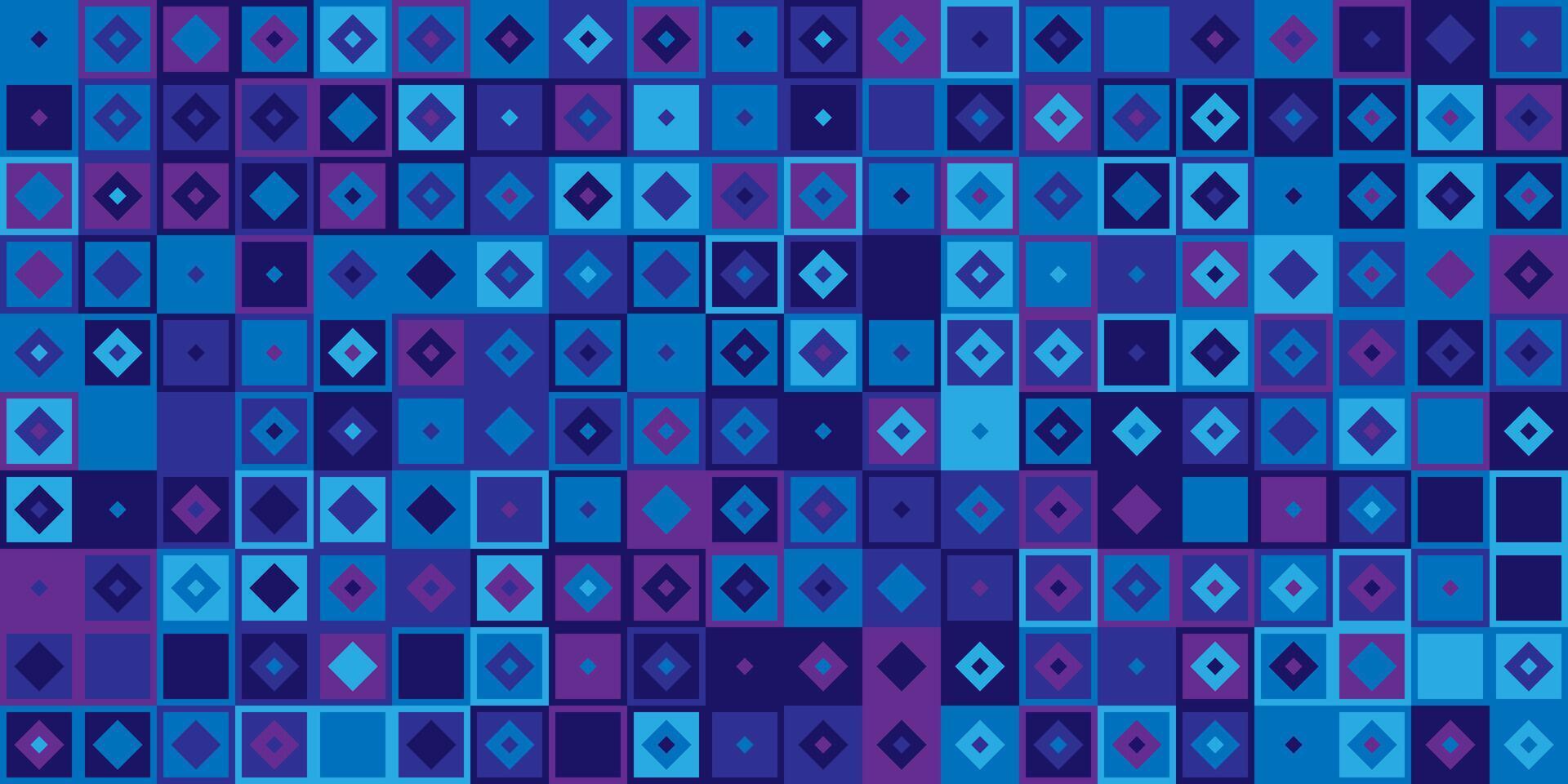Abstract background of multi-colored squares and rhombuses pattern. Geometric pattern backdrop. vector