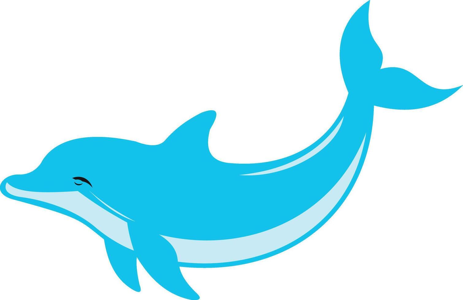 A blue dolphin clipart vector
