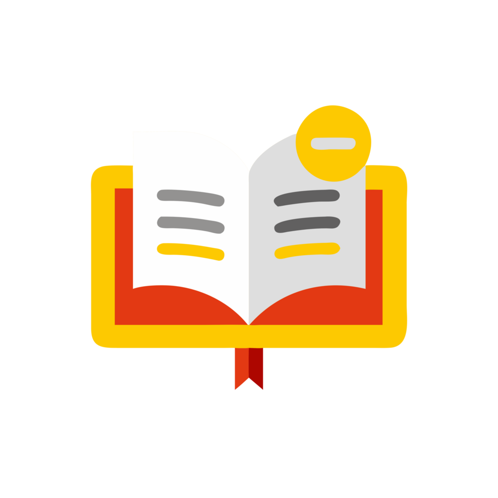Open icon book illustration digital design creative concept minimalistic environment clear viewpoint informative visual png
