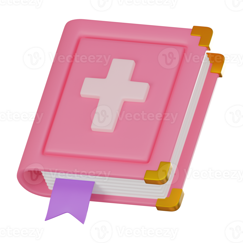 3D render, Holy Bible Religious Icon for Spiritual Projects, Icon Illustration png