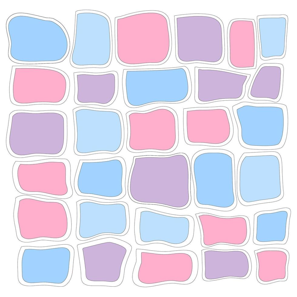 Abstract Square line background for sticker or callout vector