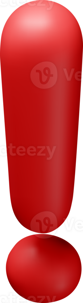 3D red exclamation mark icon. png
