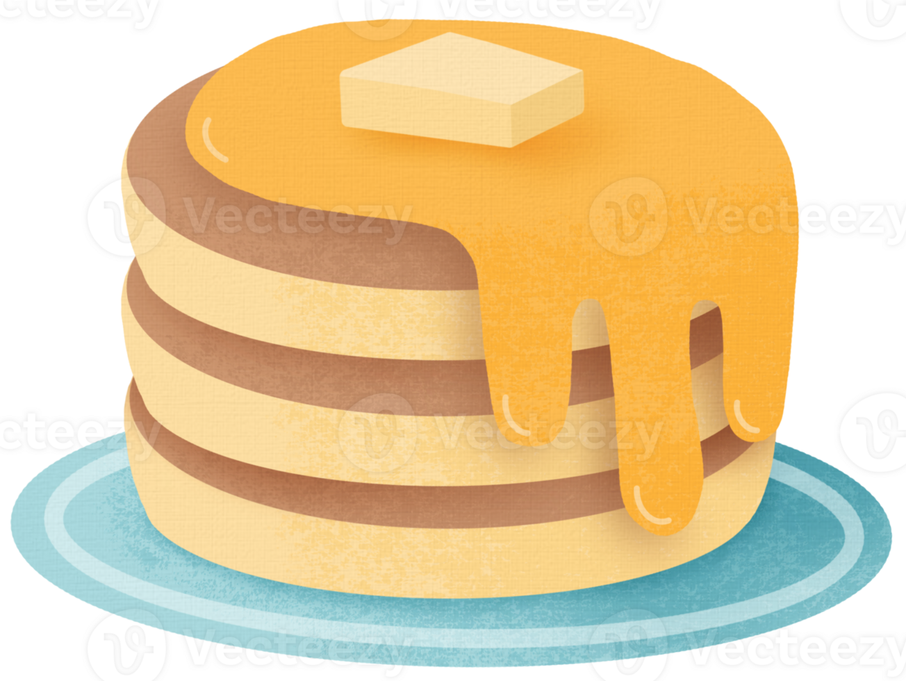 Cute Hand Drawn triple three layers pancake png