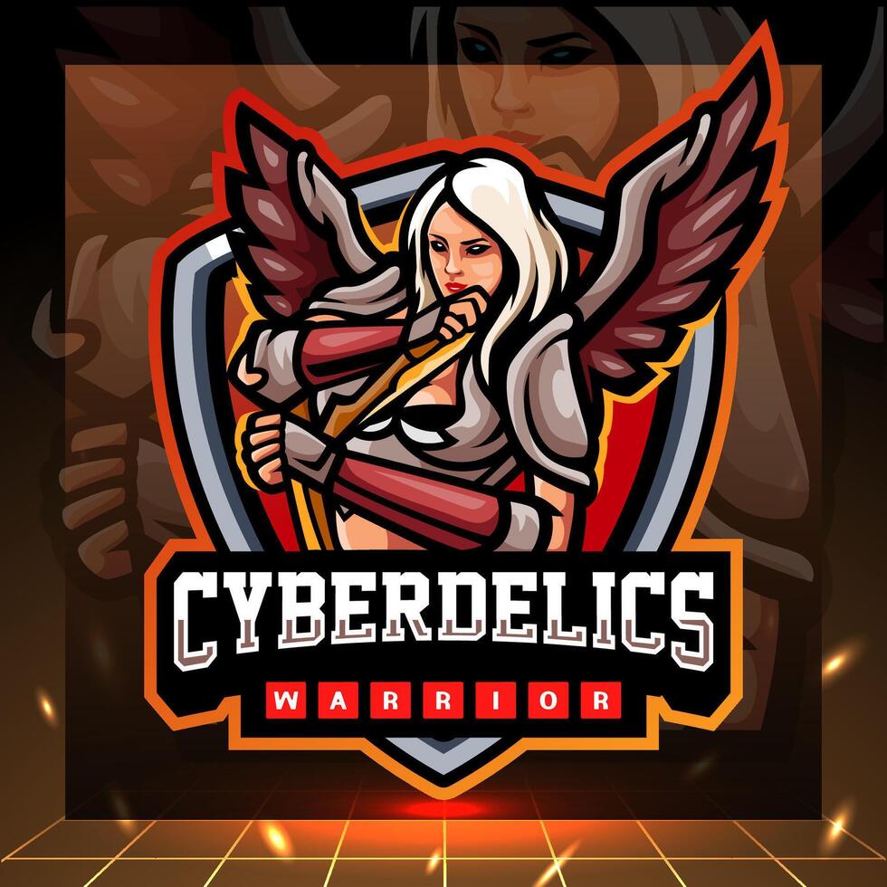 Cyberdelics mascot. esport logo design vector