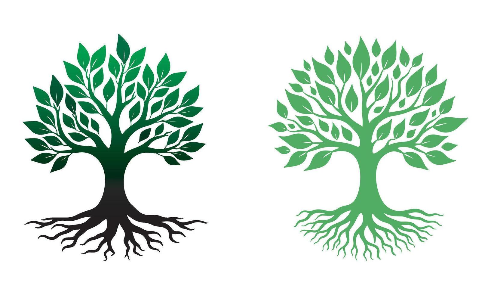 Logos of green Tree leaf ecology logo vector