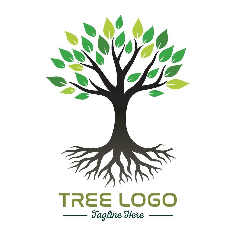 tree logo for icon on white background. vector