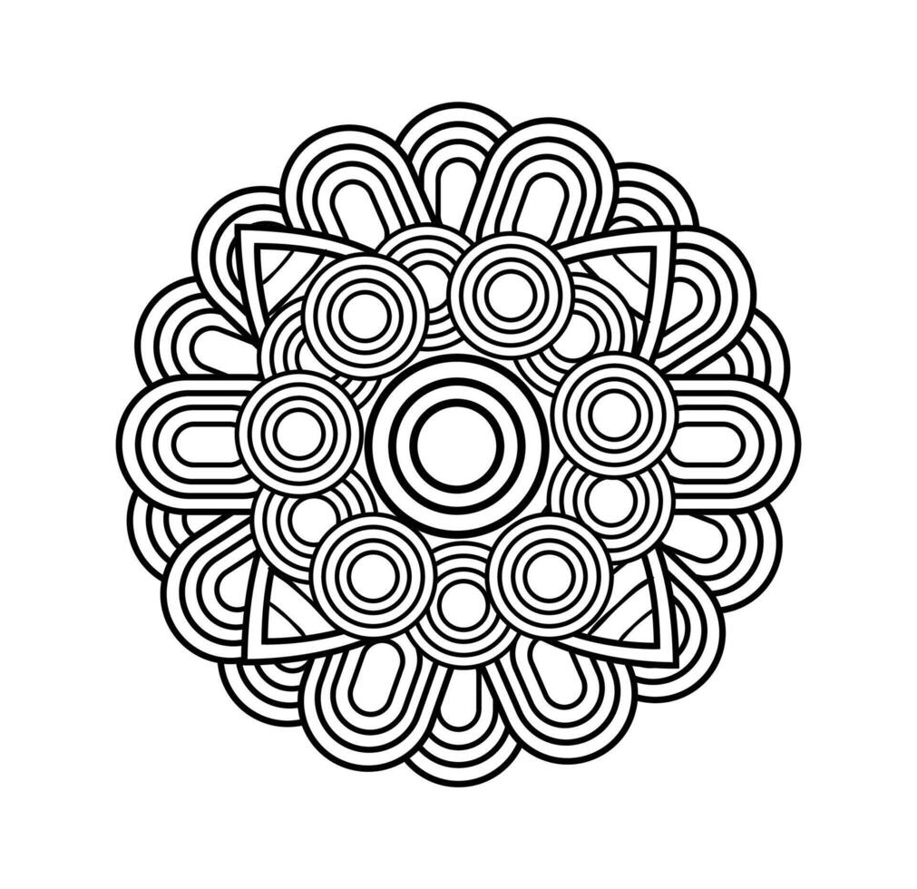 elegant ornament, round mandala design. vector
