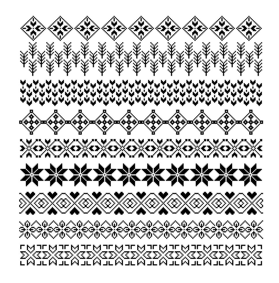 Geometrical abstract borders set vector