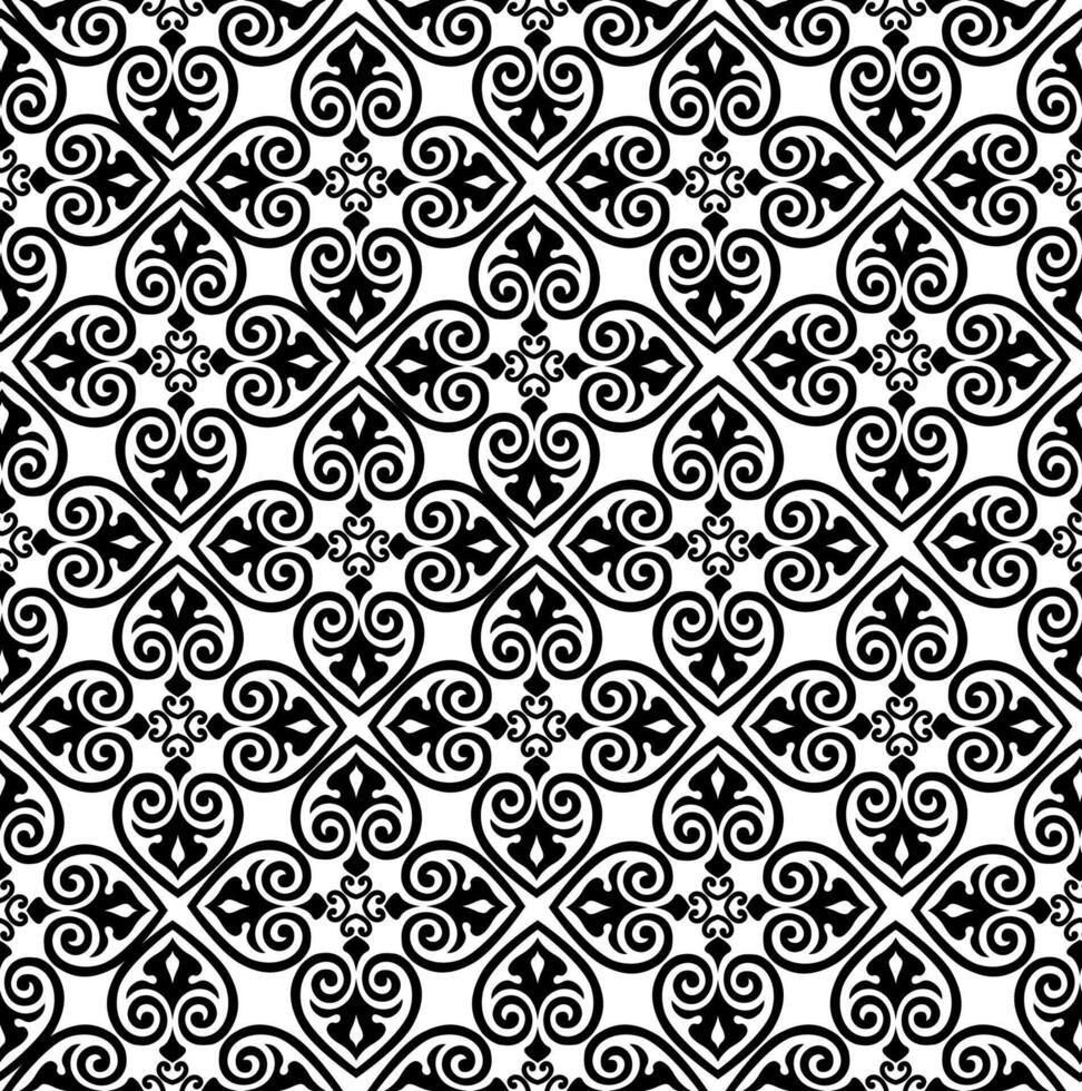 Seamless pattern with floral asian ornament vector