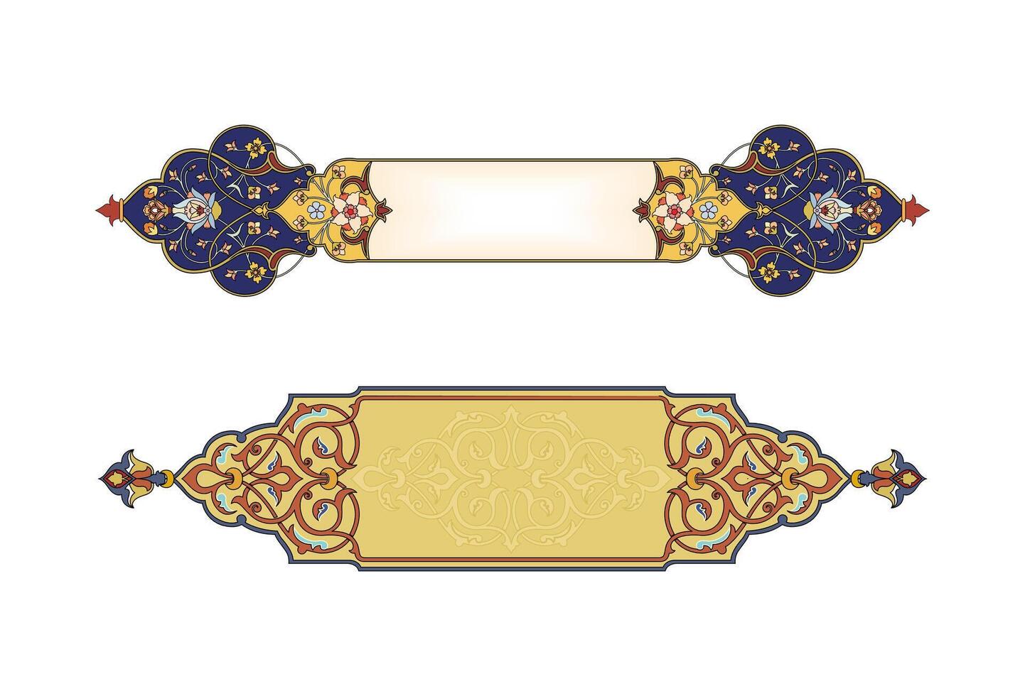 classic frame with floral ornament on white background vector