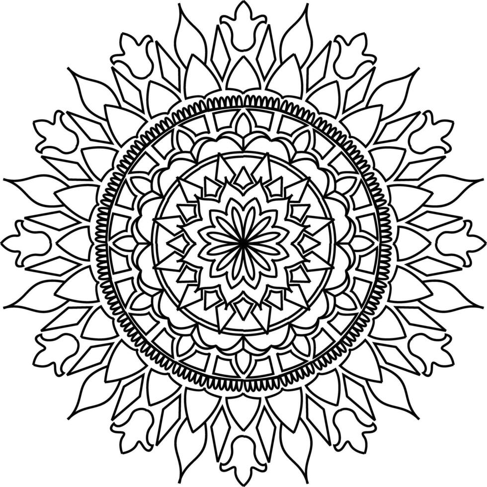 mandala art for coloring page vector