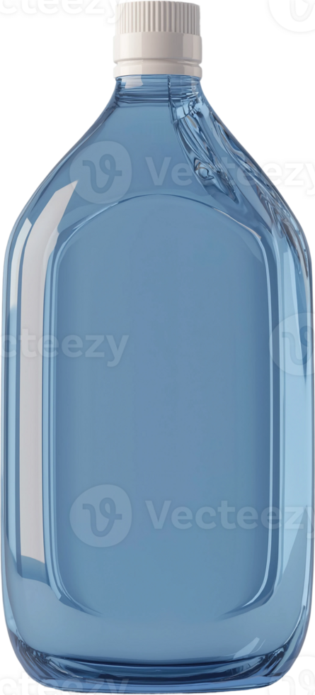 A blue bottle with a white cap on it png