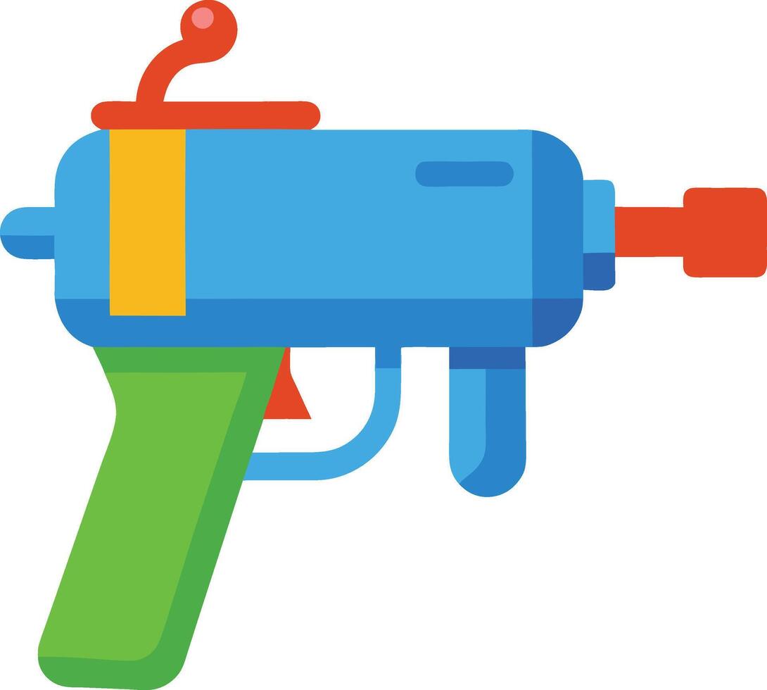 Water Gun Shooting Illustration in Flat Style vector