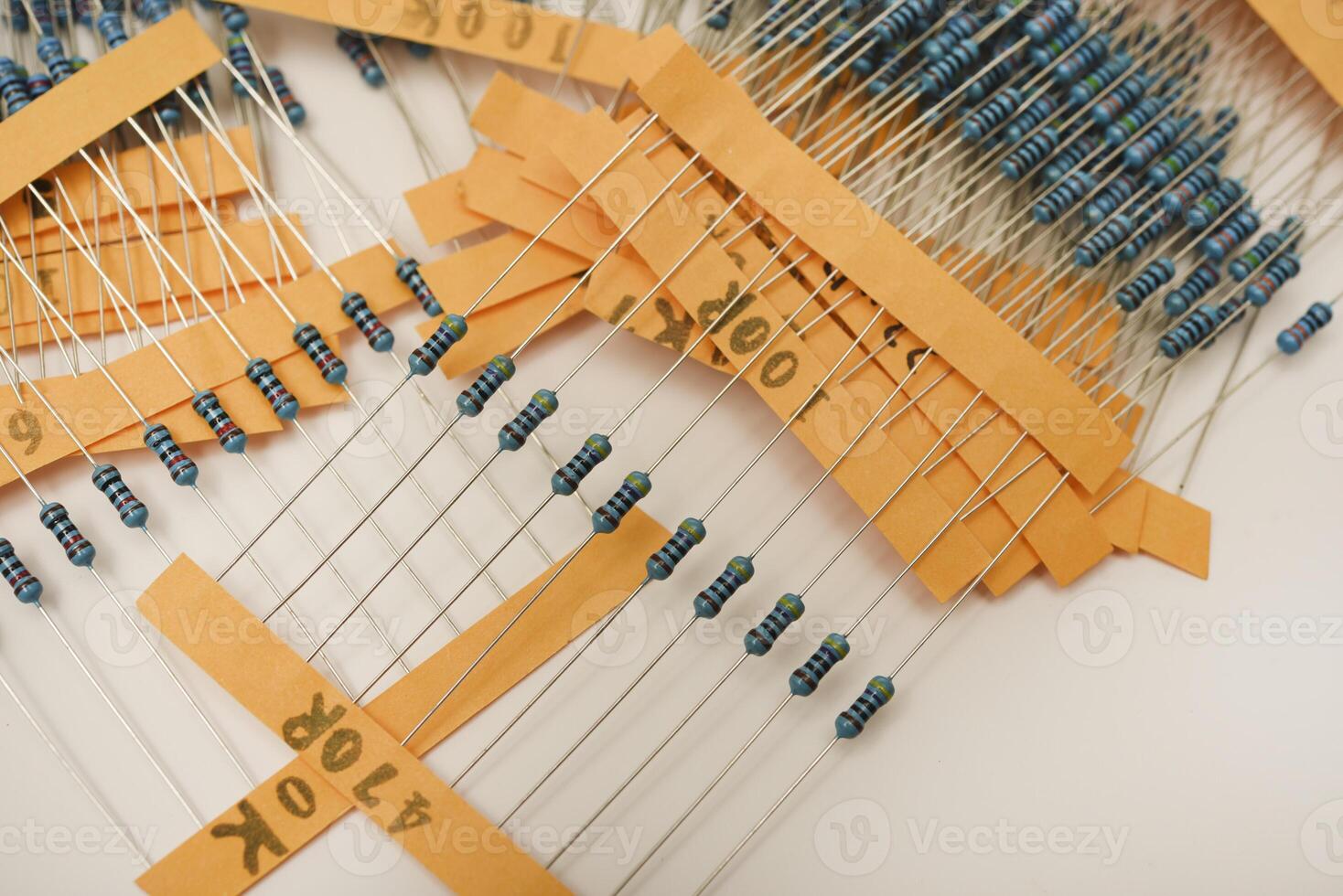 New film resistors Electronic components. photo