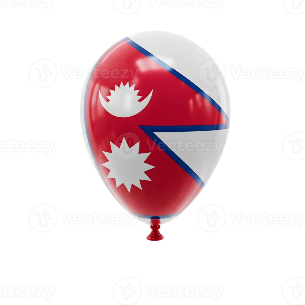 nepal flag balloon on transparent background png