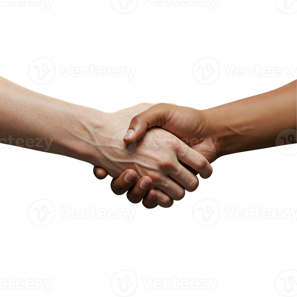 two people shaking hands on a transparent background png
