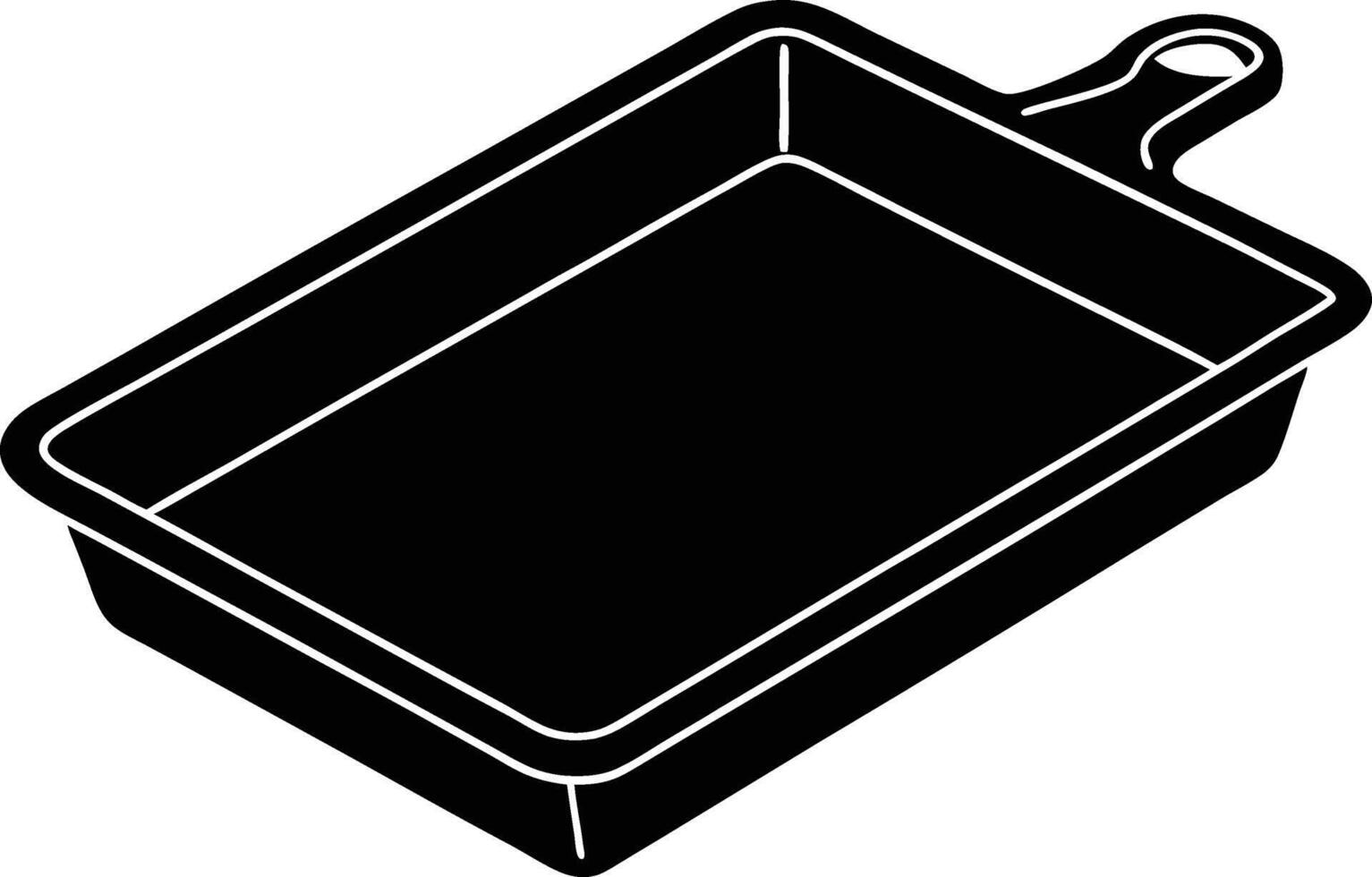 Baking sheet silhouette illustration vector