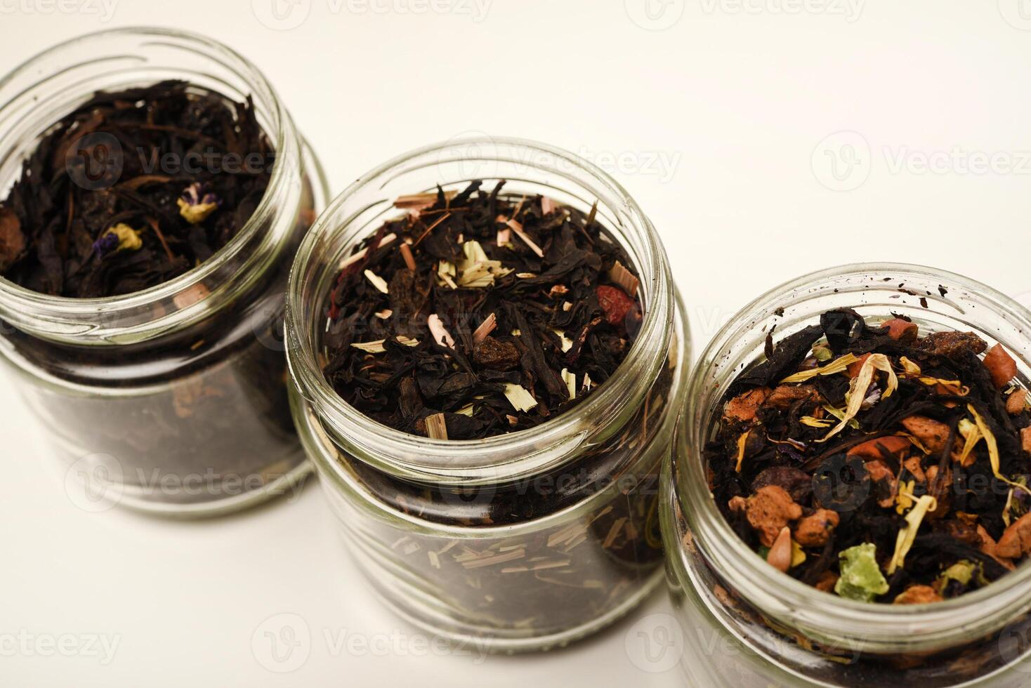 Tea with aromatic additives . Assorted tea. photo