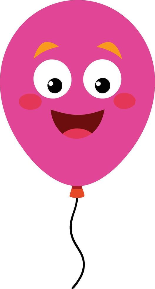 Colorful Balloons with Funny Faces Illustration vector