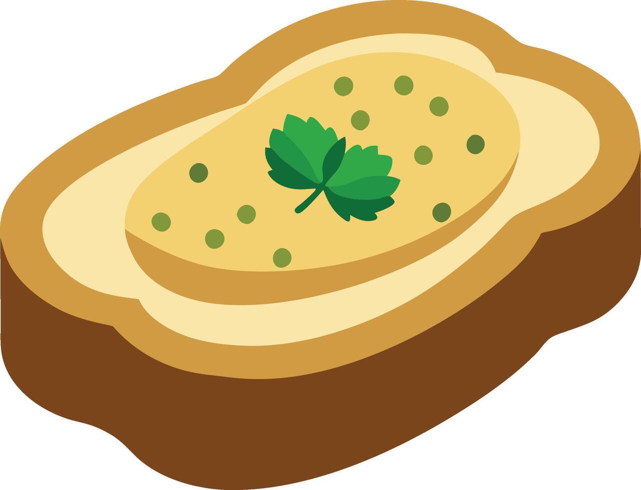 Delicious Baba Ghanoush with Bread Middle Eastern Illustration vector