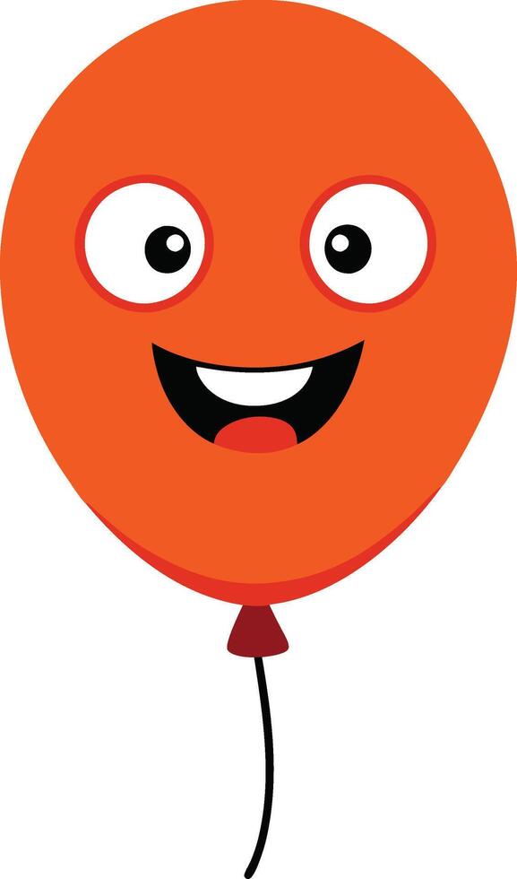 Balloons with funny faces illustration. vector