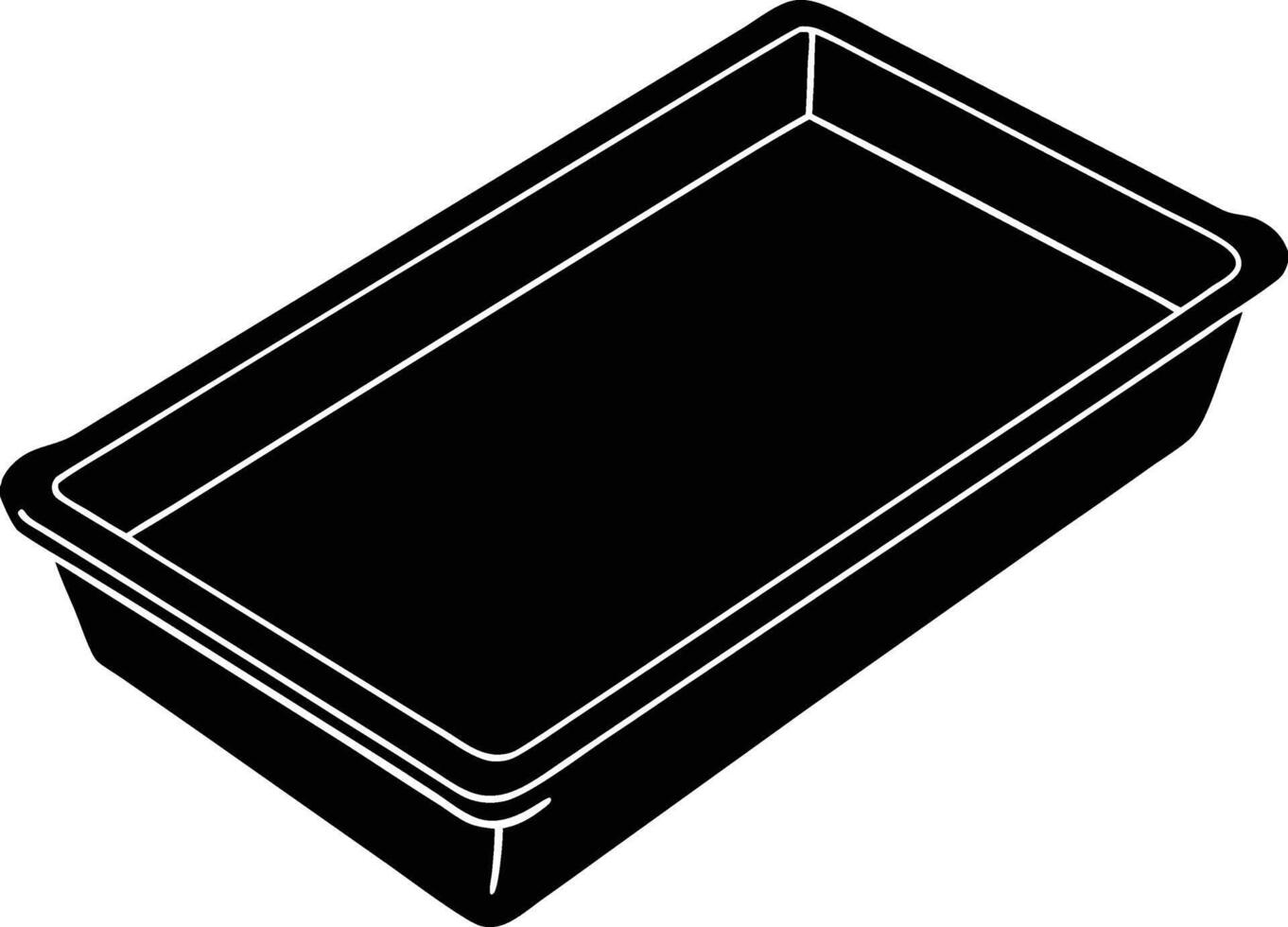 Minimalist Baking Sheet Silhouette A Clean Line Art Design vector