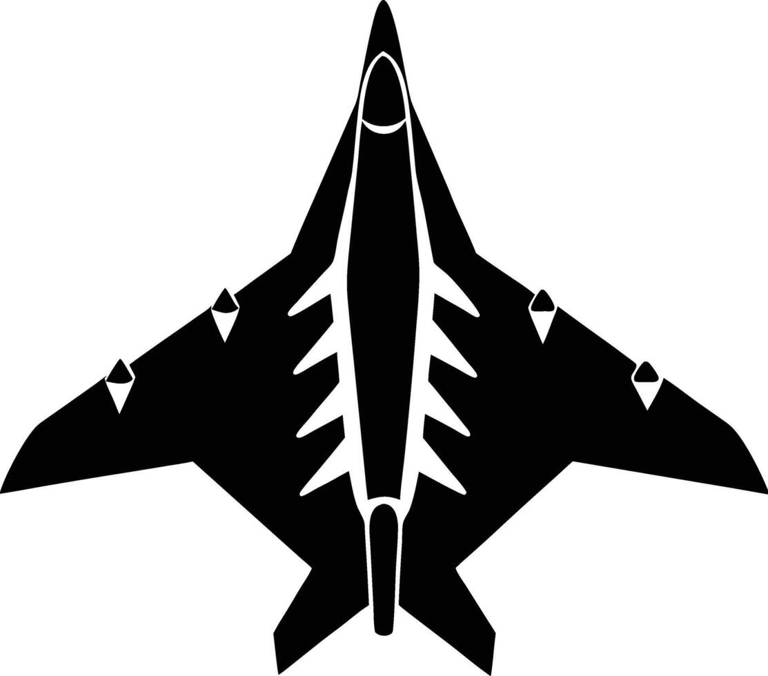 Fighter Z plane silhouette illustration vector