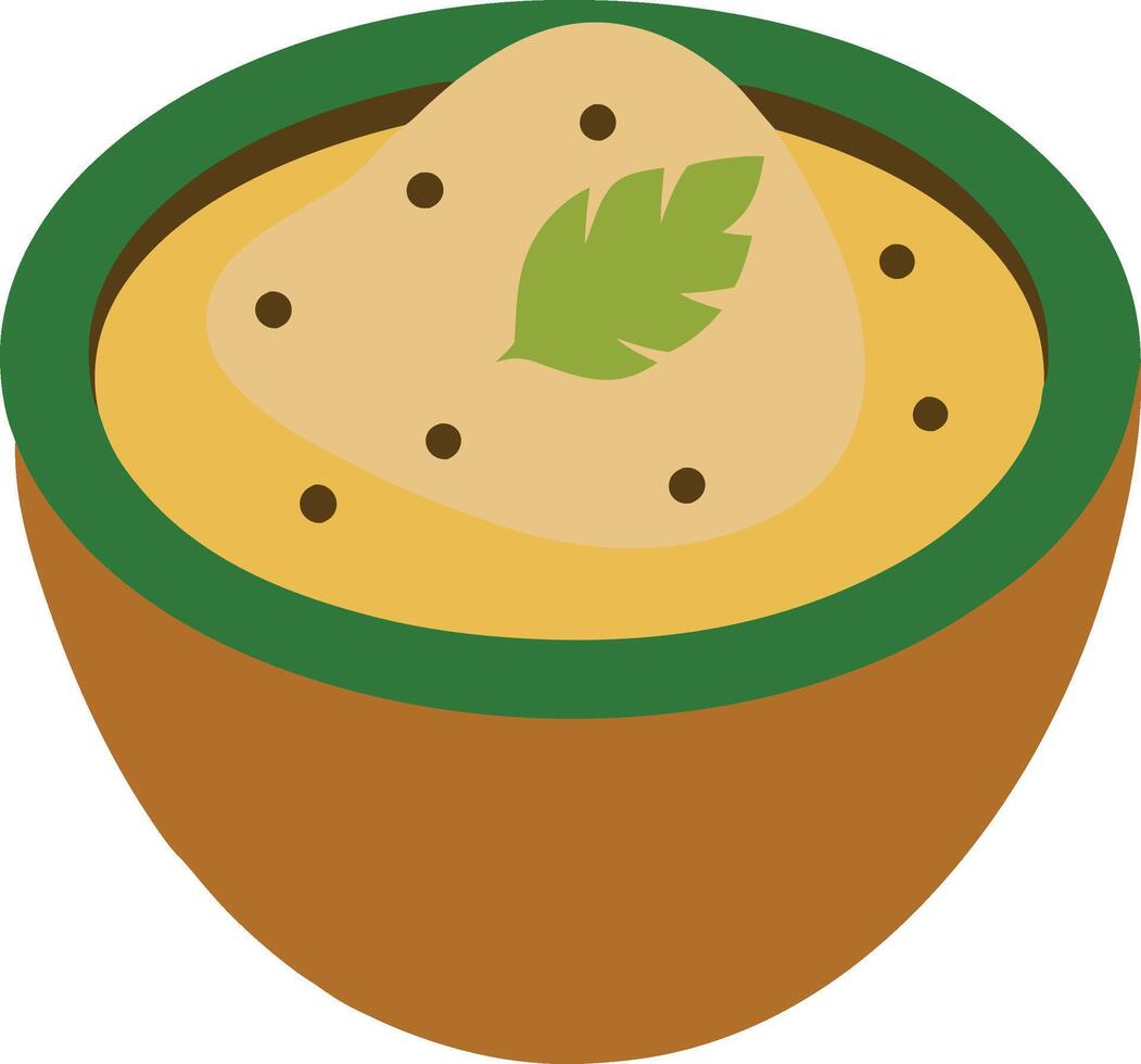 Authentic Middle Eastern Baba Ghanoush and Bread Design vector