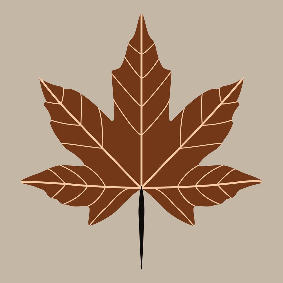 Illustration of Red Maple Leaf vector