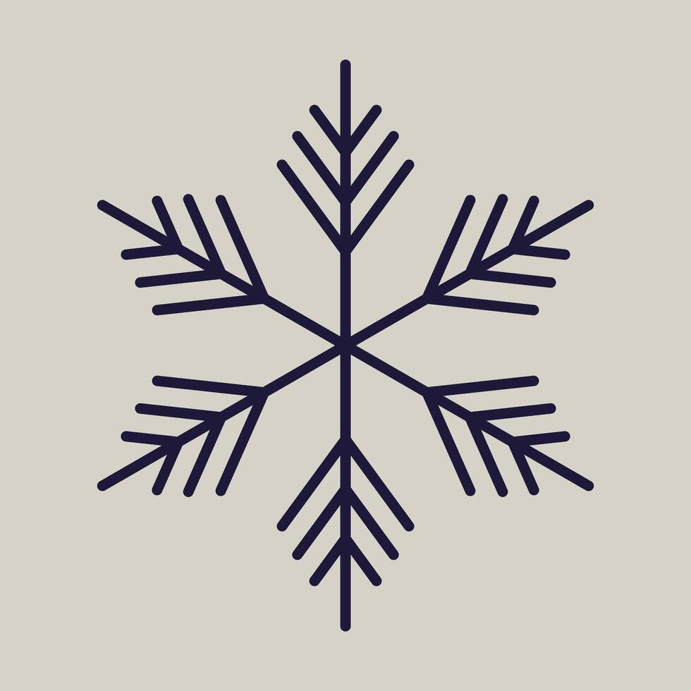 Illustration of Black Snowflake vector