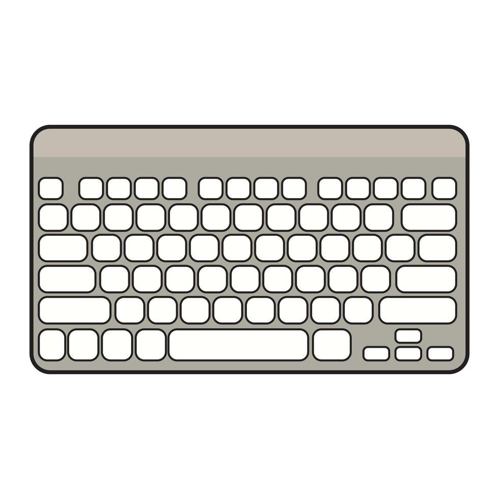 Drawing of Grey Keyboard vector
