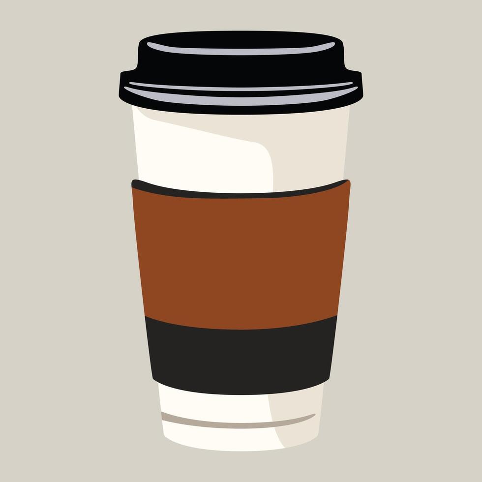 Illustration of Paper Cup with Coffee vector