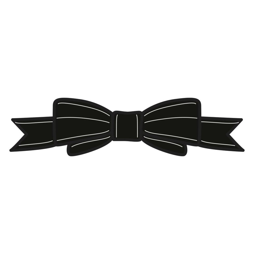 Drawing of Black Bow vector