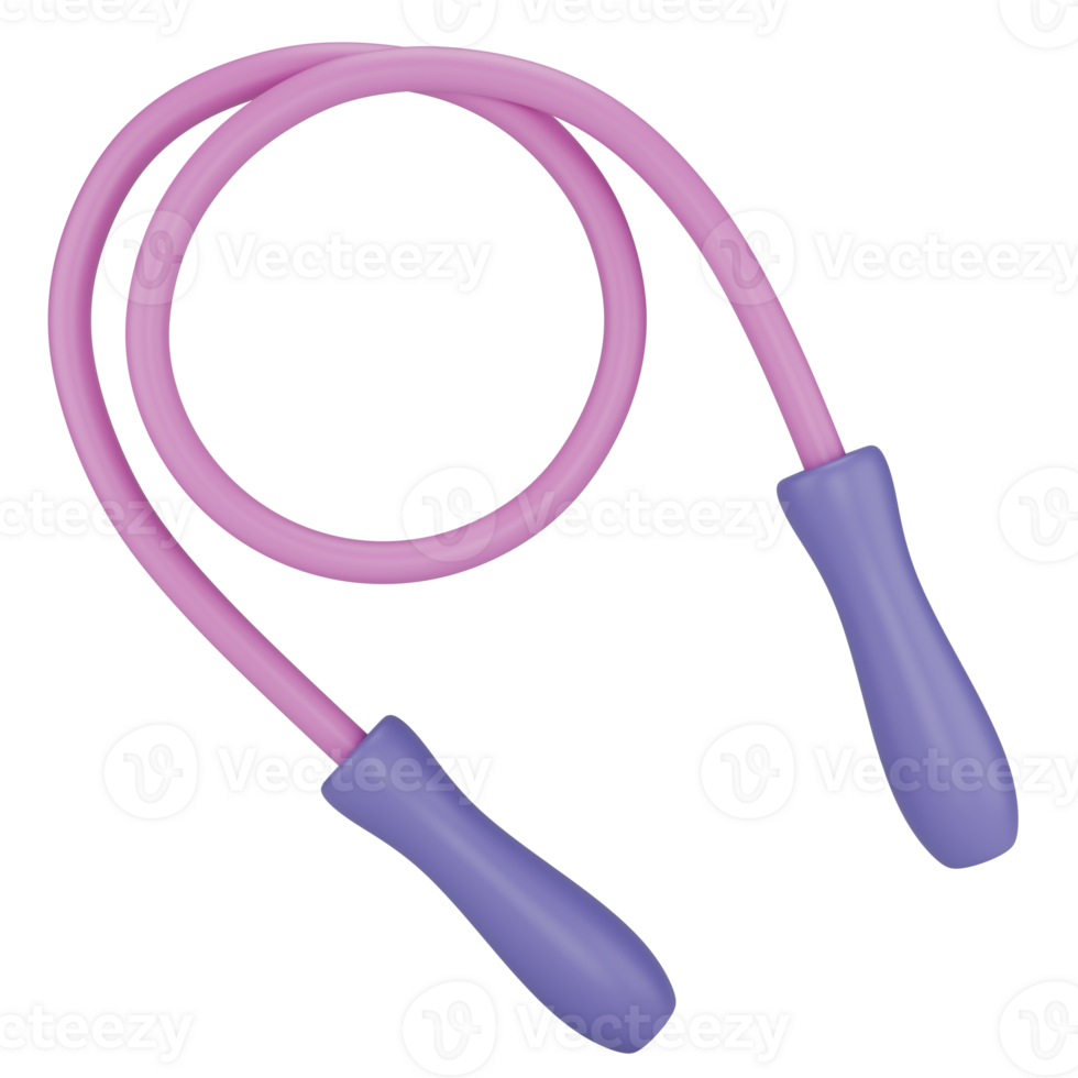 Stylized jump rope, isolated on transparent background png