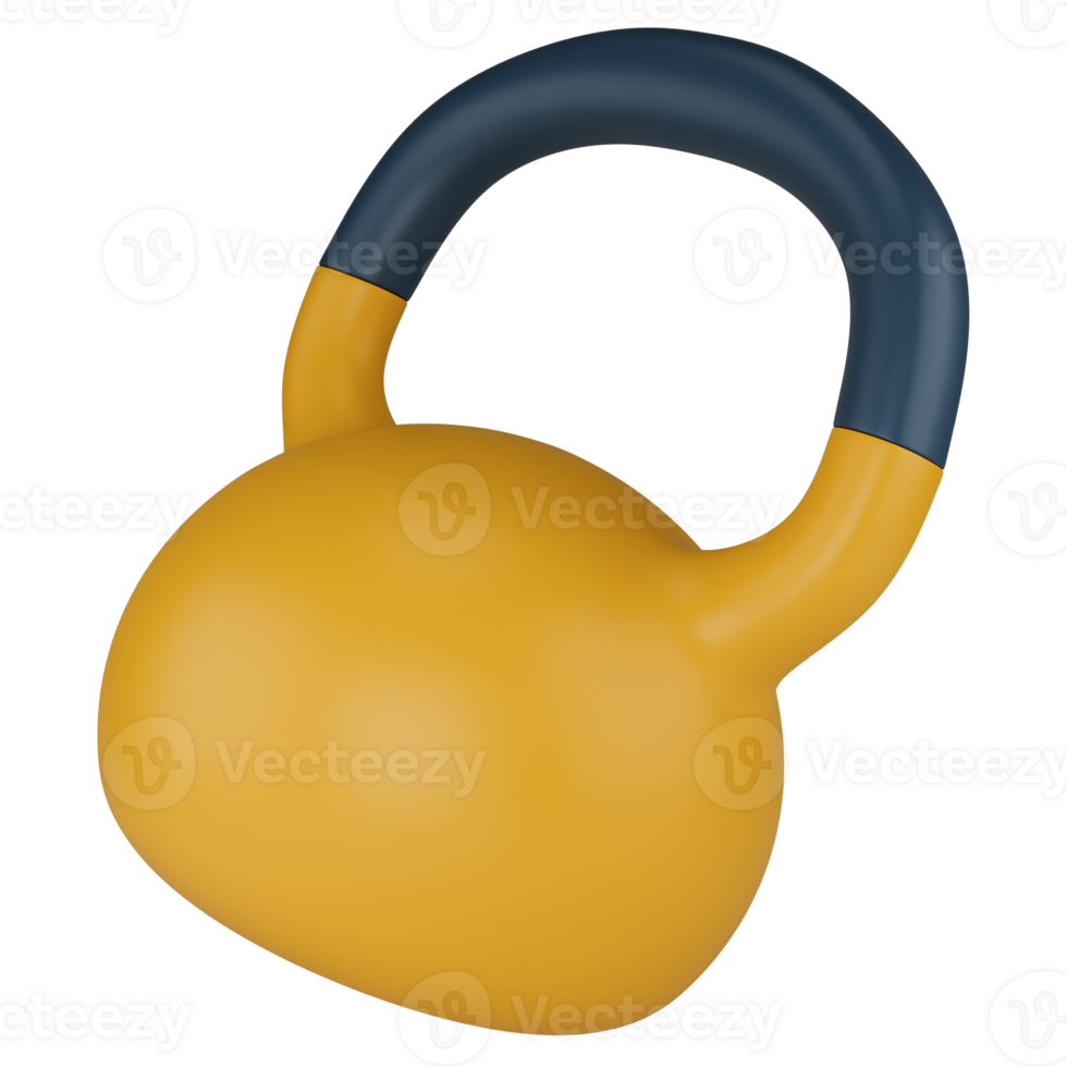 Stylized kettlebell, isolated on transparent background png