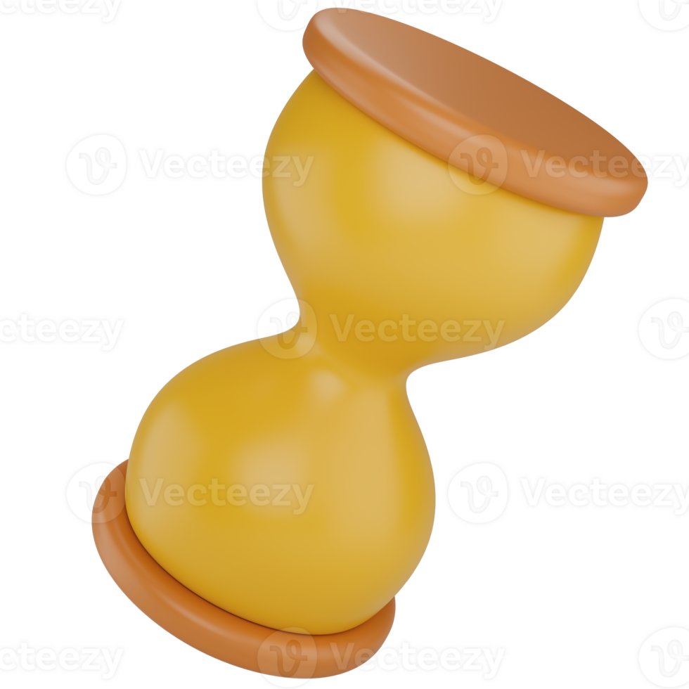 Stylized hourglass, isolated on transparent background png