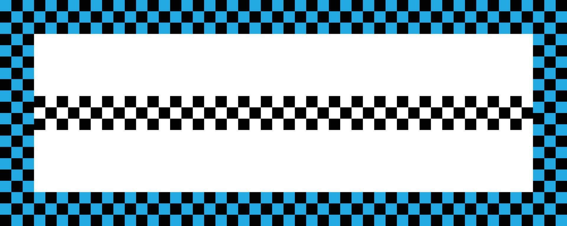 Checkered border pattern on a plain white background. vector